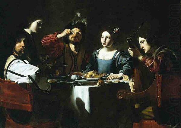 Nicolas Tournier Banquet Scene with a Lute Player china oil painting image